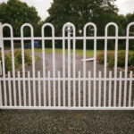 Old style white farm gate
