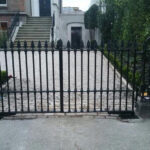 Traditional gate and railings old style Dublin