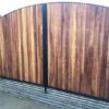 Modern Arched Wooden Gate