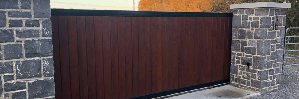 Wide timber gate