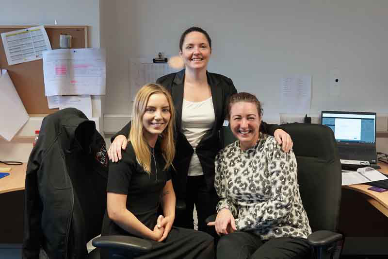 New staff Emily, Carol and Geraldine